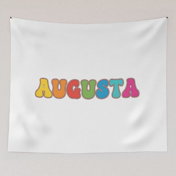 Item preview, ❤️ Augusta Personalized Name Wavy Retro Shirt, Coffee Mug, Sticker Gift designed and sold by HelixPedia.