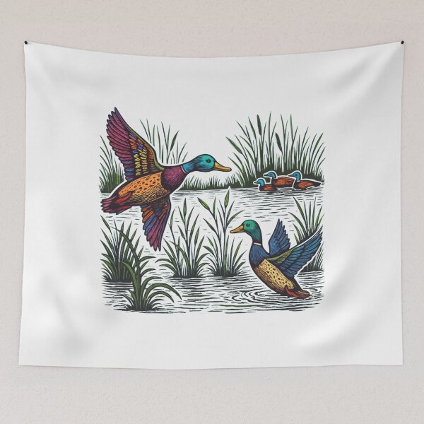 Item preview, Retro Flying Mallard Duck, Duck Hunting, Duck Hunter, Mallard, Hunting, Fall Duck, Trendy designed and sold by DesignDenDo ⭐⭐⭐⭐⭐.