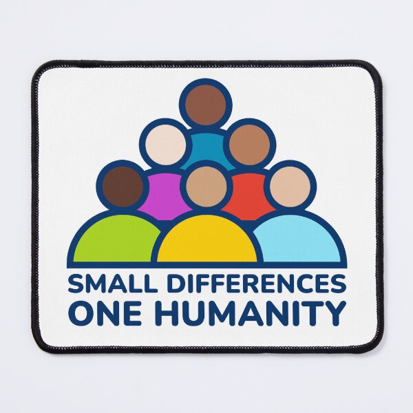 Item preview, Small Differences One Humanity - Positive Humanity People Icon Message designed and sold by Shape Snip Studio.