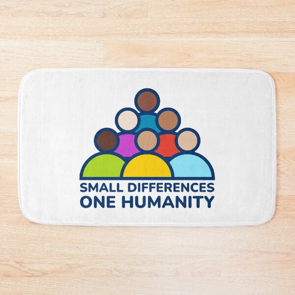 Item preview, Small Differences One Humanity - Positive Humanity People Icon Message designed and sold by Shape Snip Studio.
