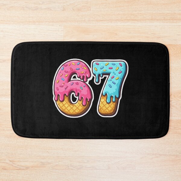 Item preview, 67 Six Seven Meme – Cute Ice Cream Donut Number Illustration designed and sold by BrainBubbleArt.