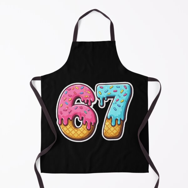 Item preview, 67 Six Seven Meme – Cute Ice Cream Donut Number Illustration designed and sold by BrainBubbleArt.