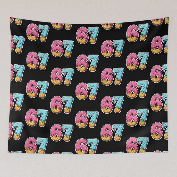 Item preview, 67 Six Seven Meme – Cute Ice Cream Donut Number Illustration designed and sold by BrainBubbleArt.