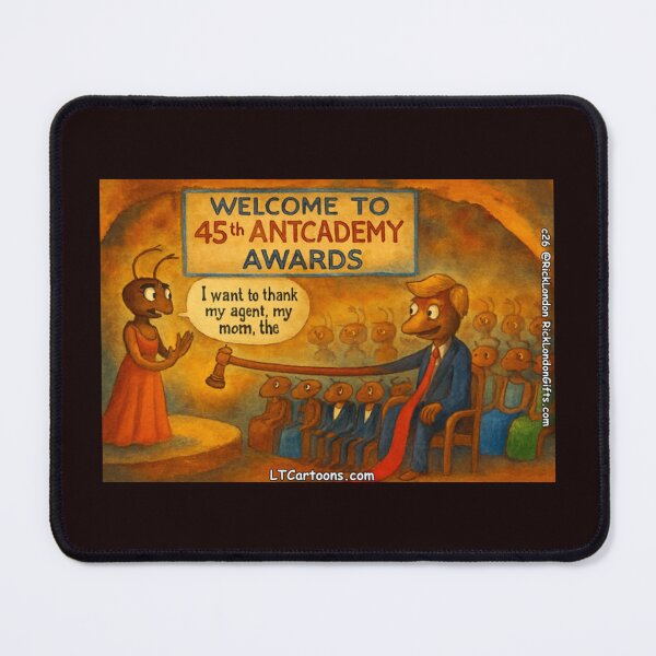 Item preview, Trumpant Steals the Trophy – Antcademy Awards Satire designed and sold by Rick London Gifts.