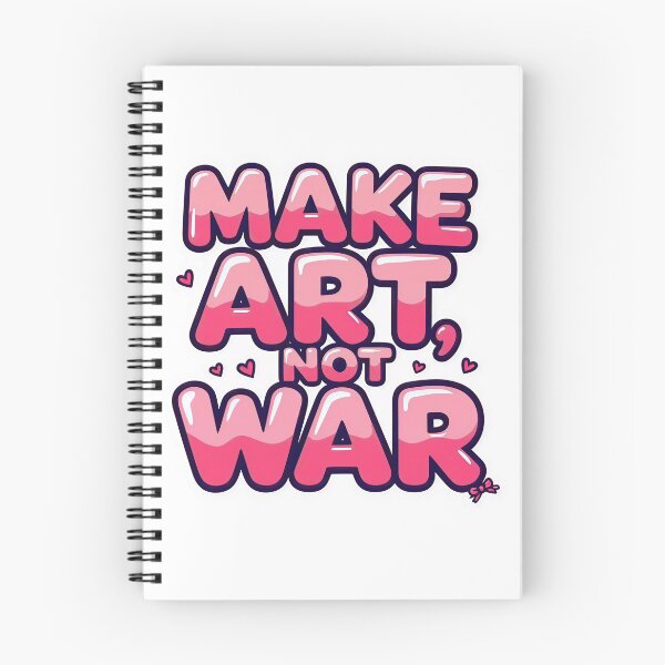 Item preview, Pegatina rosa "Haz arte, no guerra" designed and sold by Stripe Wall Studio.