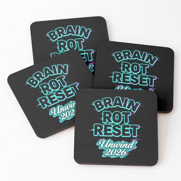 Item preview, Brain Rot Reset Unwind 2026 Minimalist Glitch Typography Funny Gift designed and sold by NoirPixel.