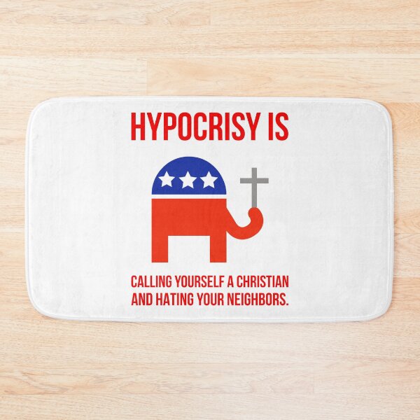 Item preview, Hypocrisy is calling yourself a Christian and hating your neighbors.  designed and sold by Rachel the Artist .