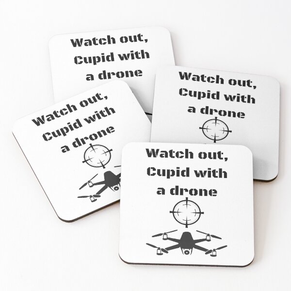 Item preview, Watch out, Cupid with a drone designed and sold by JI-PIXEL-PLACE.