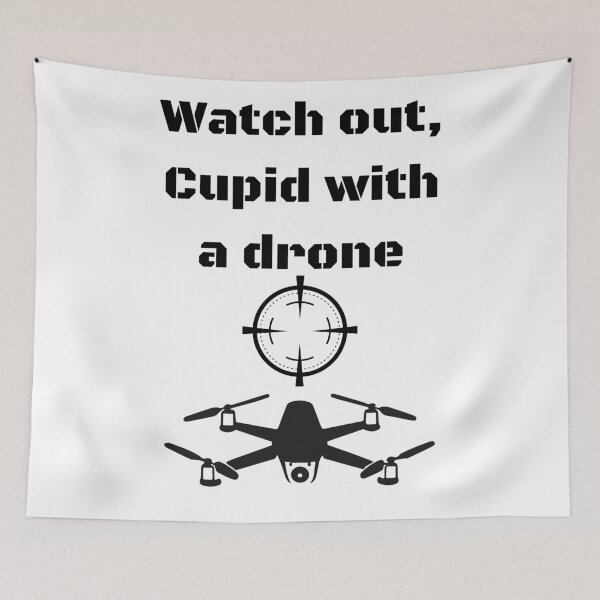 Item preview, Watch out, Cupid with a drone designed and sold by JI-PIXEL-PLACE.