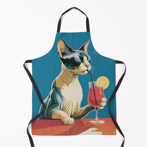 Item preview, Sphynx Cat Cocktail Poster – Elegant Hairless Cat Wall Art | Modern Bar & Home Decor Print designed and sold by paulo silveira.