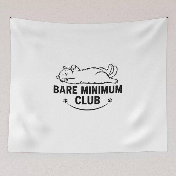 Item preview, Bare Minimum Club - Lazy Sleeping Cat Aesthetic designed and sold by JimmizBoutique.