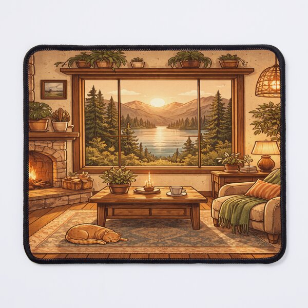 Item preview, Cozy Cabin by the Lake designed and sold by Artistmonkey345.