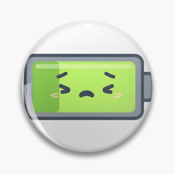Item preview, Low Battery Mood – Cute 1% Battery Cartoon Illustration designed and sold by StickerNexa.