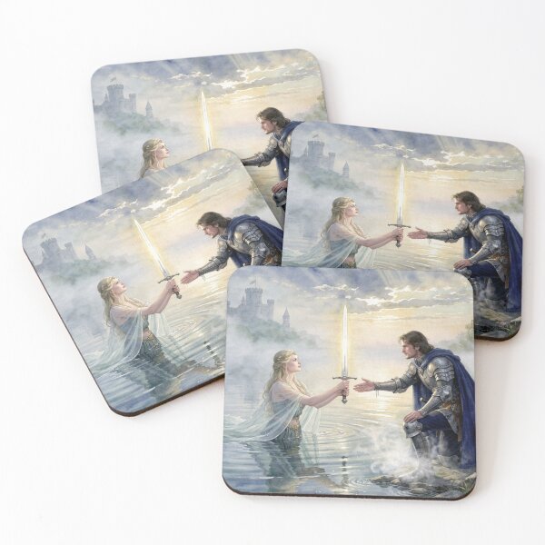 Item preview, The Lady of the Lake handing Excalibur to King Arthur designed and sold by jefboutique6150.