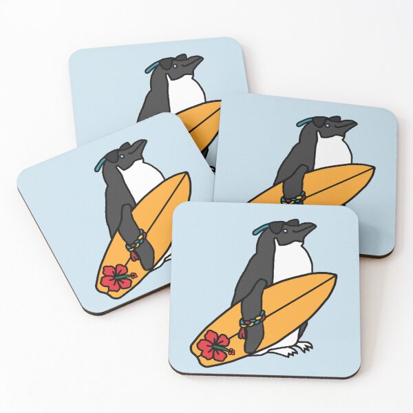 Item preview, Penguin with Surfboard designed and sold by ellenhenry.
