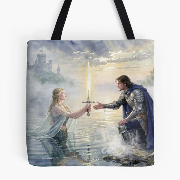 Item preview, The Lady of the Lake handing Excalibur to King Arthur designed and sold by jefboutique6150.