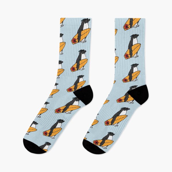 Item preview, Penguin with Surfboard designed and sold by ellenhenry.