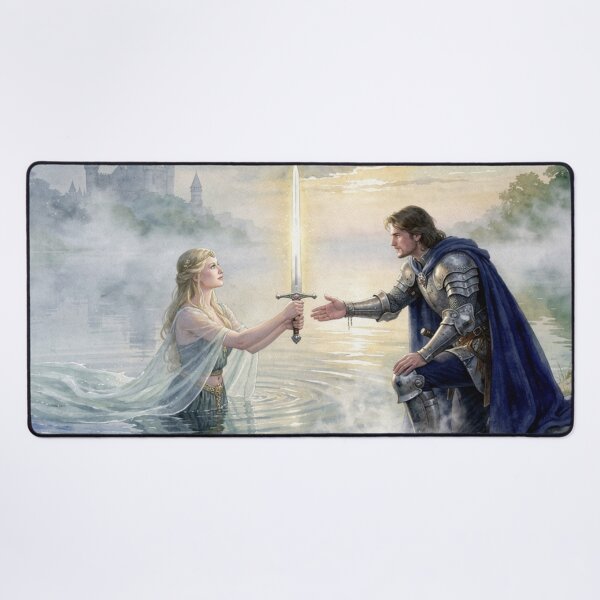 Item preview, The Lady of the Lake handing Excalibur to King Arthur designed and sold by jefboutique6150.