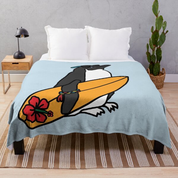 Item preview, Penguin with Surfboard designed and sold by ellenhenry.