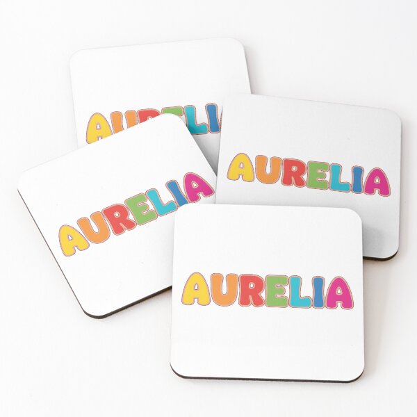 Item preview, ❤️ Aurelia Personalized Name Wavy Retro Shirt, Coffee Mug, Sticker Gift designed and sold by HelixPedia.