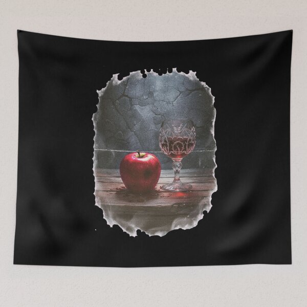 Item preview, Poison Apple and Blood Red Wine Goblet – Dark Gothic Temptation Art designed and sold by DarkRomanceMom.