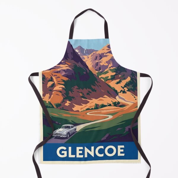 Item preview, Vintage Glencoe Scotland Art Deco Travel Poster designed and sold by ArtByKendo.