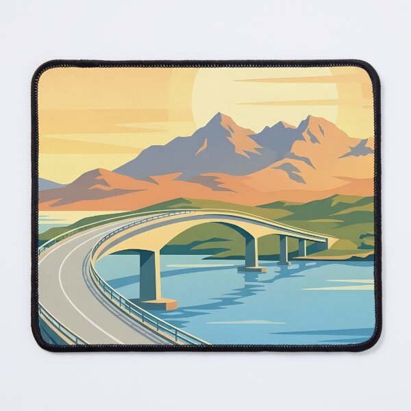 Item preview, Isle of Skye Bridge Vintage Art Deco Poster designed and sold by ArtByKendo.