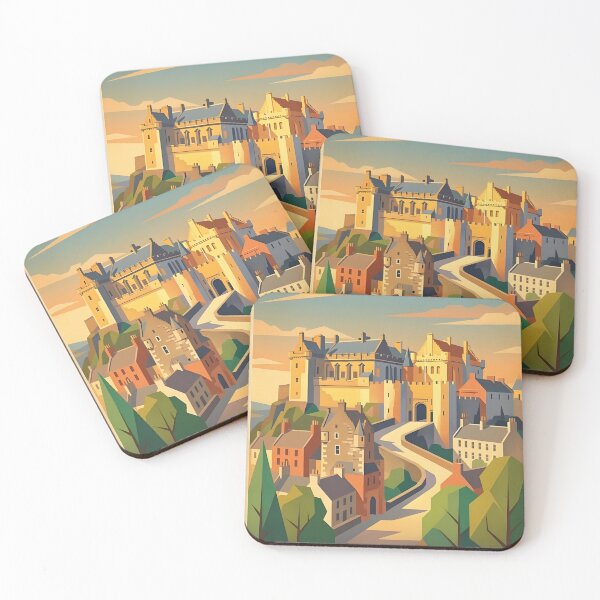 Item preview, Vintage Art Deco Stirling Castle Scotland Travel Poster designed and sold by ArtByKendo.