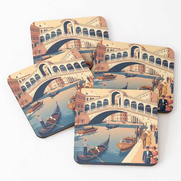 Item preview, Vintage Art Deco Venice Poster designed and sold by ArtByKendo.