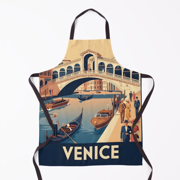 Item preview, Vintage Art Deco Venice Poster designed and sold by ArtByKendo.