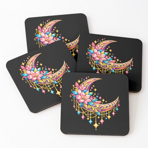 Item preview, Colorful Crescent Moon Floral Art Sticker Aesthetic designed and sold by Reminixi.