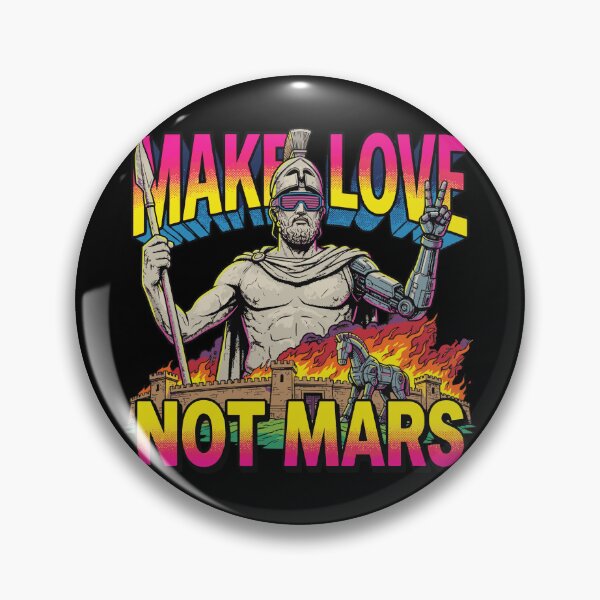 Item preview, Achilles Make Love Not Mars - Retro Futuristic Greek Myth designed and sold by Virtualstars.