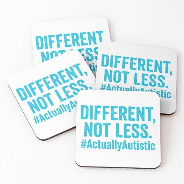 Item preview, Different Not Less Autistic Acceptance Bold Distressed Typography designed and sold by chattsuede.