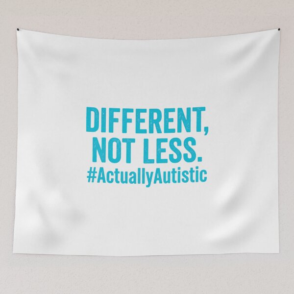 Item preview, Different Not Less Autistic Acceptance Bold Distressed Typography designed and sold by chattsuede.