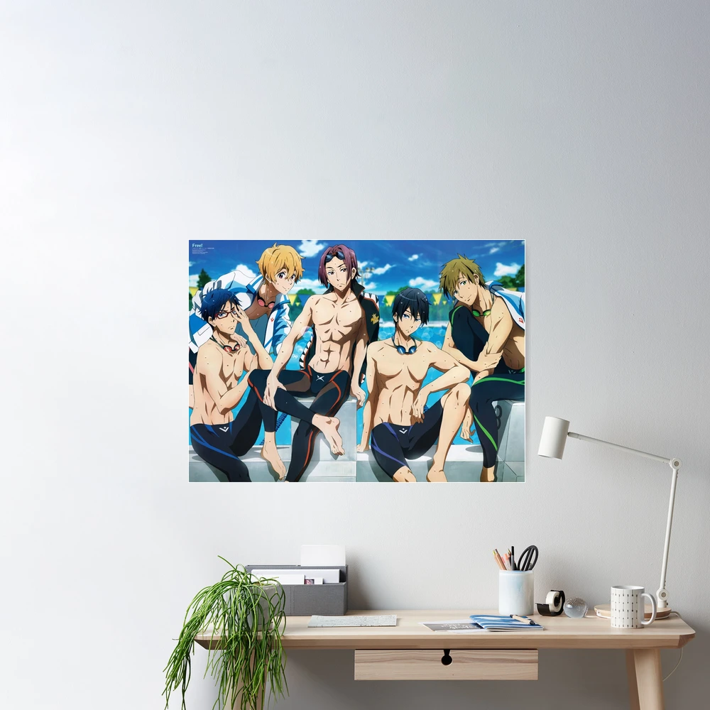 1 X Free! Iwatobi Swim Club Anime Fabric Wall Scroll Poster (16 x 23)  Inches