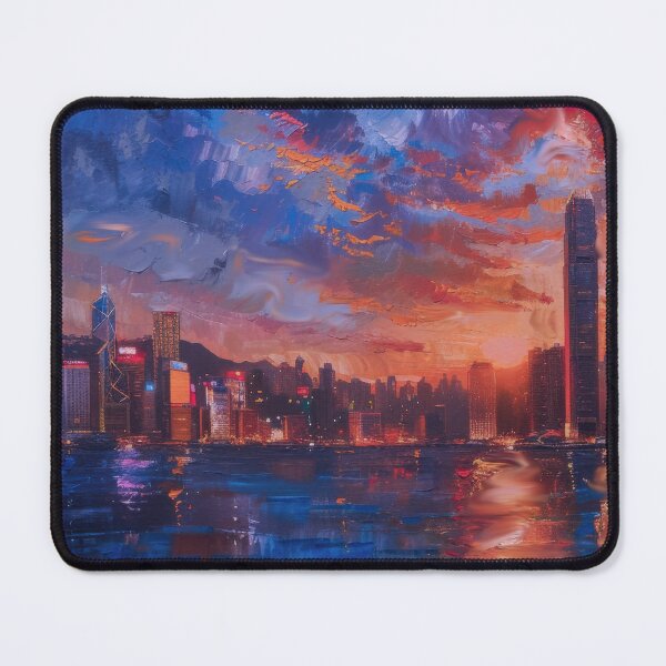 Item preview, Hong Kong Skyline – Evening Glow designed and sold by SkylineVistas Designs.