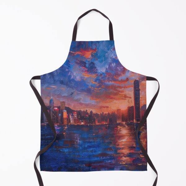 Item preview, Hong Kong Skyline – Evening Glow designed and sold by SkylineVistas Designs.