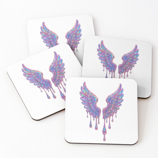 Item preview, Iridescent Angel wings with dripping paint designed and sold by olenapetol.
