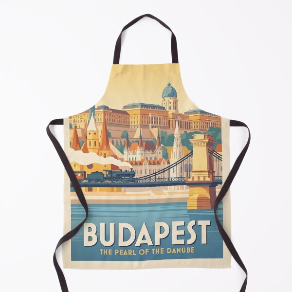 Item preview, Vintage 1930s Budapest Danube Art Deco Poster designed and sold by ArtByKendo.