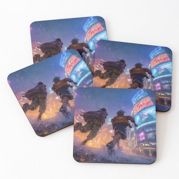 Item preview, Rainy Neon Clash – Super Saiyan vs Street Fighter Epic Battle designed and sold by EK-World.