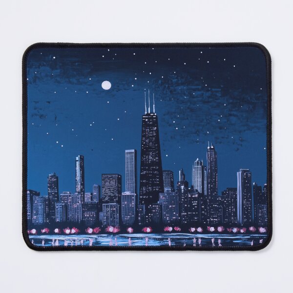Item preview, Chicago Skyline – Minimalist Starry Winter Night designed and sold by SkylineVistas Designs.