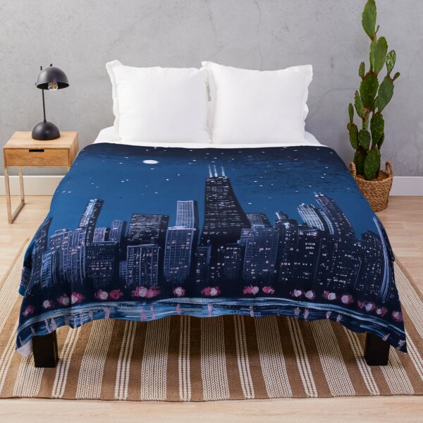 Item preview, Chicago Skyline – Minimalist Starry Winter Night designed and sold by SkylineVistas Designs.