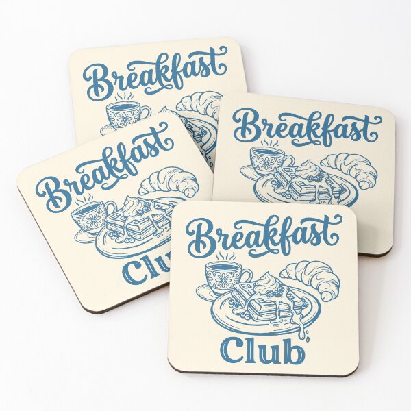 Item preview, Breakfast Club Coffee Croissant Waffle Retro designed and sold by Y-Vibes.