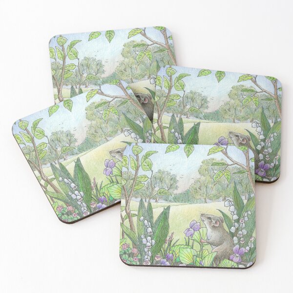 Item preview, Mouse with Meadow Flowers kaaren poole designed and sold by KaarenPoole.