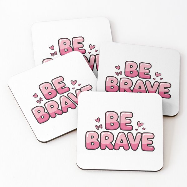Item preview, Be Brave Pink Bubble Sticker designed and sold by Stripe Wall Studio.