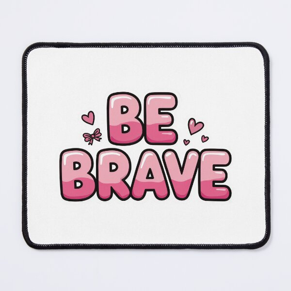 Item preview, Be Brave Pink Bubble Sticker designed and sold by Stripe Wall Studio.