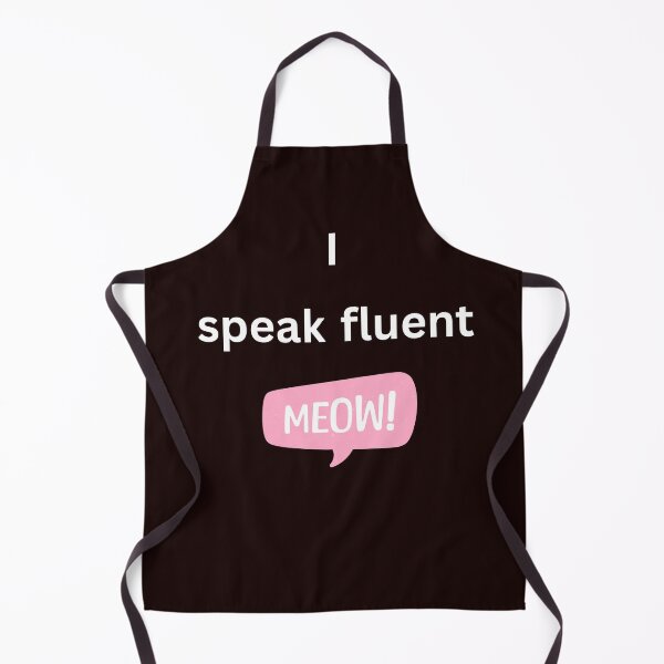 Item preview, I speak fluent meow for pet lovers designed and sold by BoldPrintTeesCo.