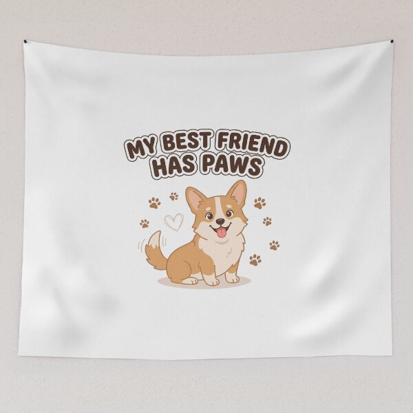 Item preview, Corgi My Best Friend Has Paws cute cartoon playful designed and sold by chattsuede.
