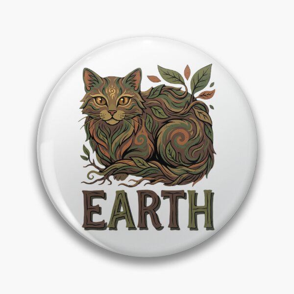 Item preview, Earth Elemental Cat Mystical Forest Organic designed and sold by chattsuede.