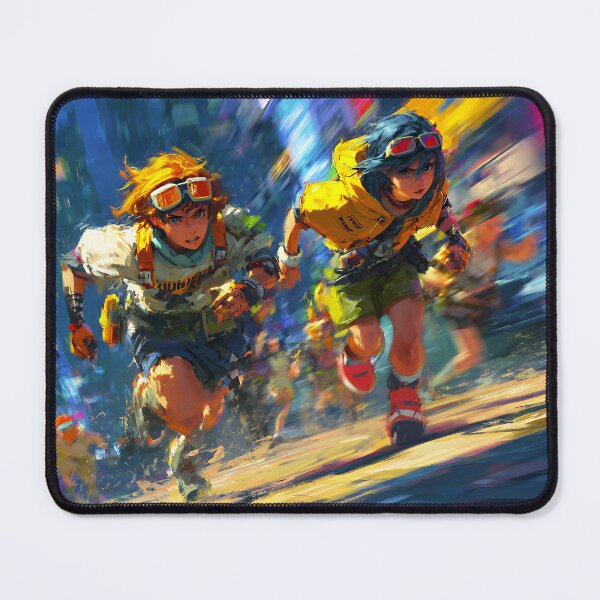Item preview, Neon Rain Chase – Cyberpunk Runners in Blurry City designed and sold by EK-World.